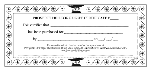 Image of a beautifully designed Gift Certificate