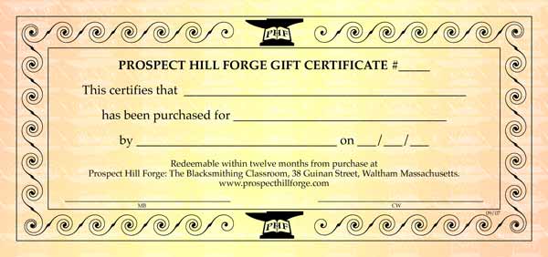 Image of a beautifully designed Gift Certificate